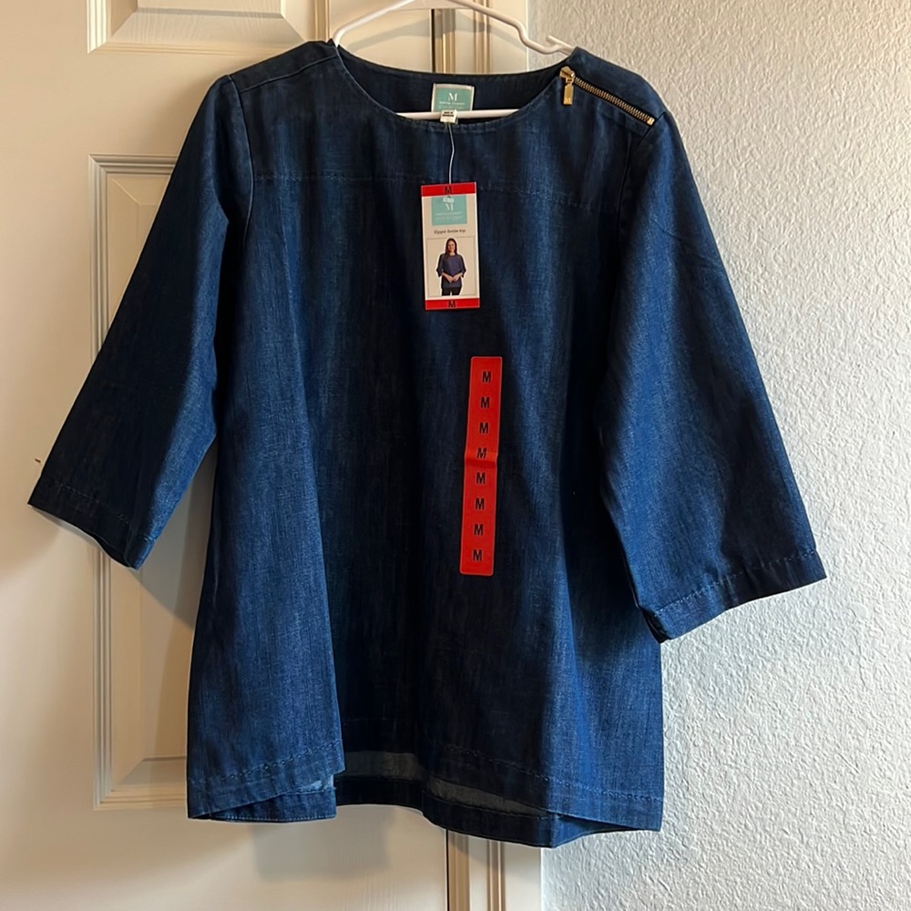 Denim blouse size medium